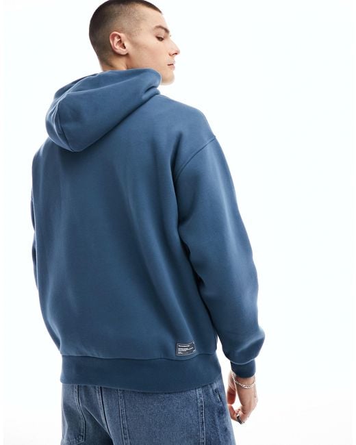 Abercrombie & Fitch Blue Microscale Trend Logo Hoodie for men