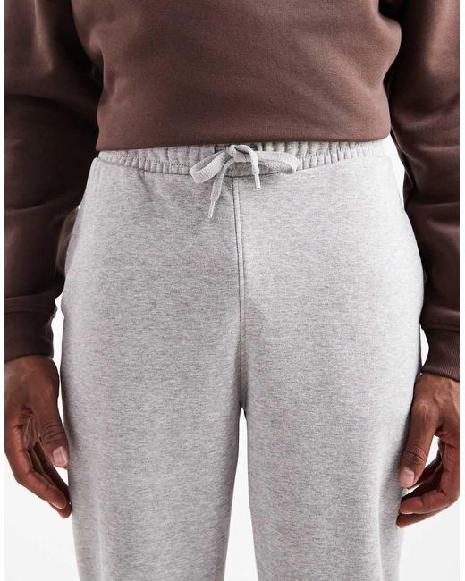Joggers Gris Jaspeado Básicos De Pernera Recta De ASOS de hombre de color Natural