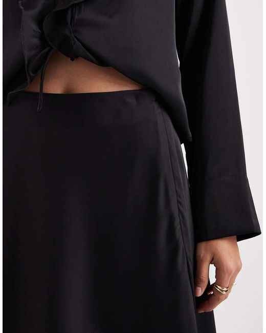ONLY Black Satin Mini Skirt Co-ord