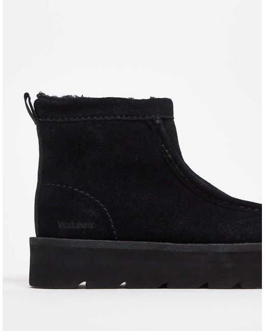 Clarks Black Meare Rooey Lined Boot
