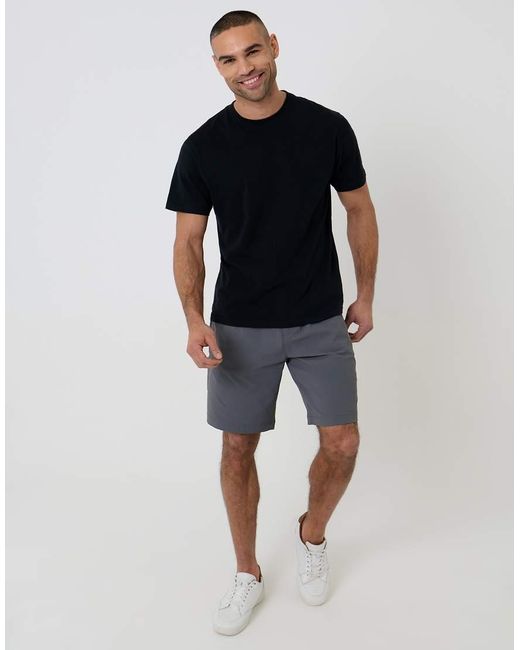 Threadbare Blue Elasticated Waist Stretch Chino Shorts for men