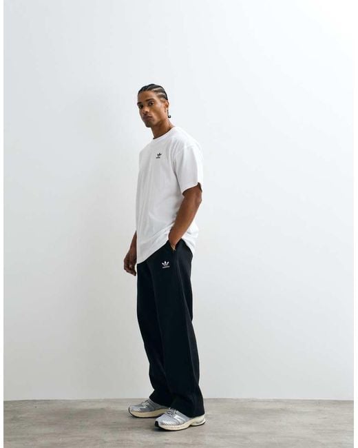 Adidas Originals White Essential Open Hem Joggers