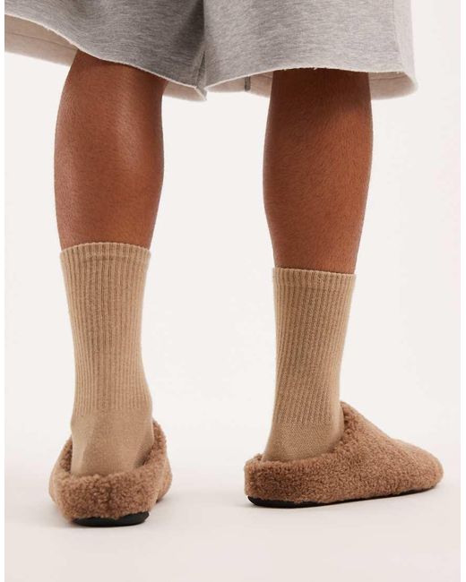 ASOS Brown Mule Slippers for men