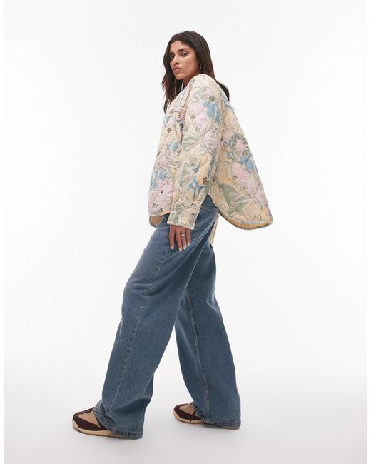 & Other Stories Natural – steppjacke mit abstraktem deco-print
