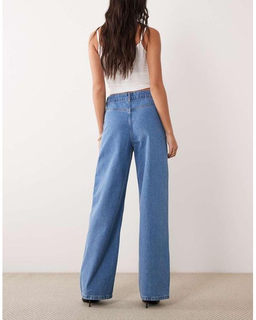 ASOS Blue Patch Pocket Straight Leg Jean
