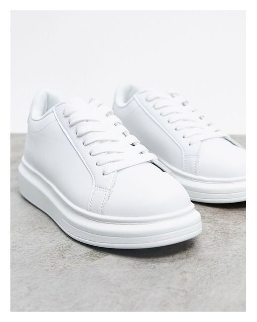 Brave Soul White Chunky Sole Trainers for men