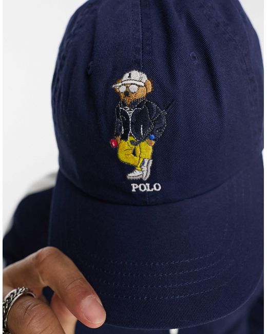 Casquette avec logo ours Polo Ralph Lauren pour homme en coloris Bleu | Lyst