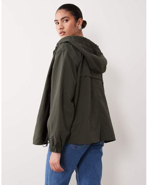 ASOS Brown Asos Design Maternity Bubble Hem Rain Bomber Jacket
