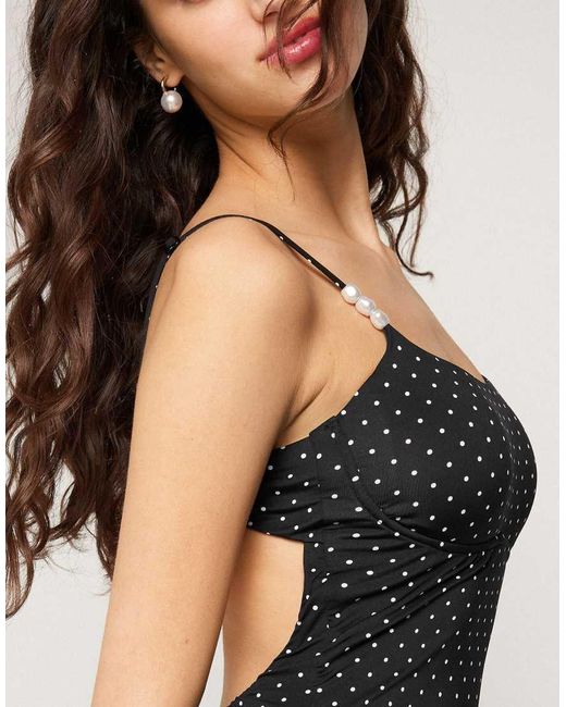 Tezenis Black Polka Dot Swimsuit