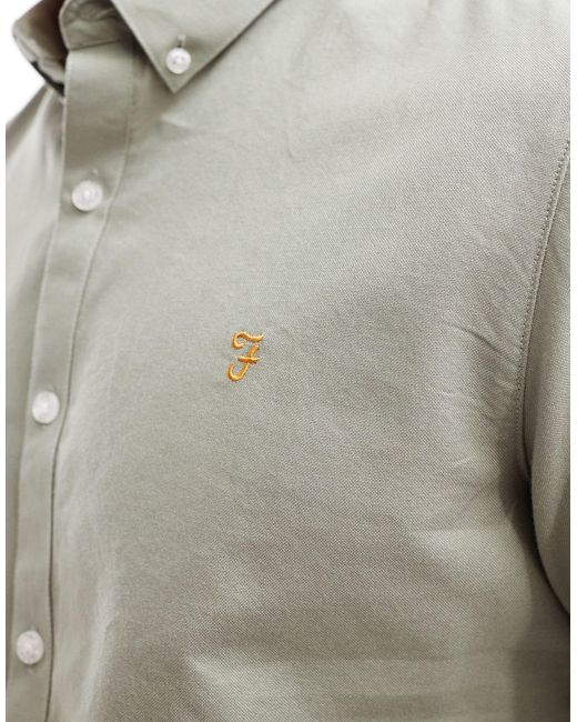 Farah Gray Brewer Long Sleeve Shirt for men