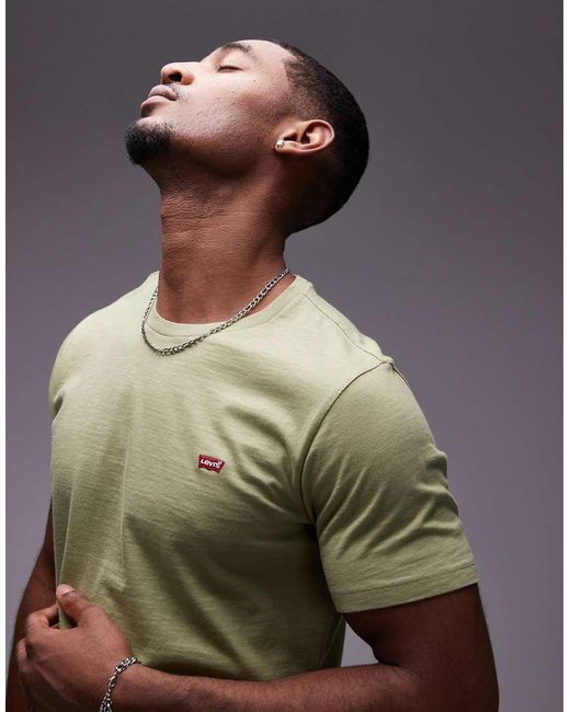 Levi's Green Original Batwing Logo Slub Jersey T-Shirt for men