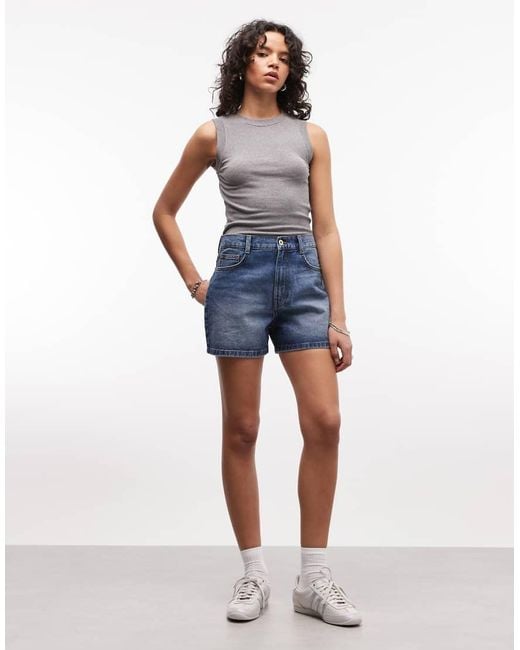Collusion Blue Mom Denim Shorts