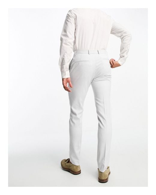 Buy TAHVO Men White Slim fit Trousers (28, White) at Amazon.in