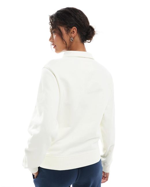 Superdry White – athletic essentials – pullover
