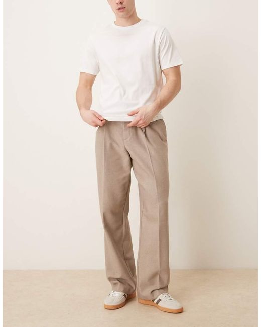 ASOS Natural Essentials 5 Pack Regular Fit T-shirts for men