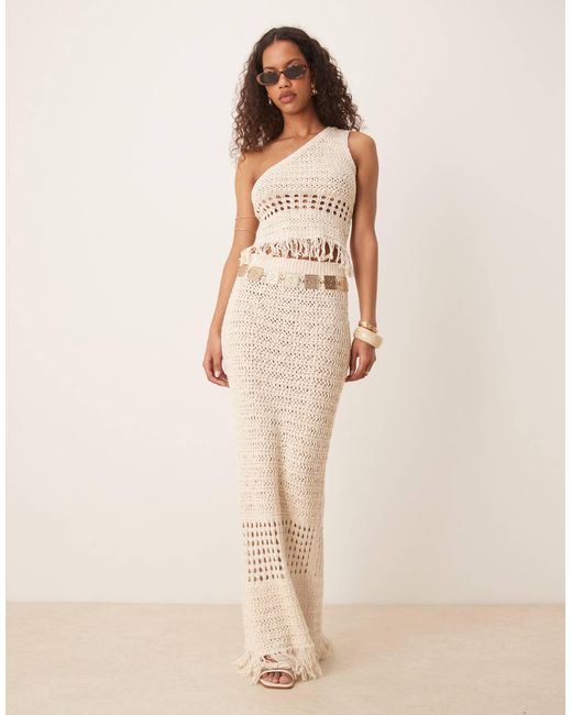 ASOS Natural – maxirock aus häkelware