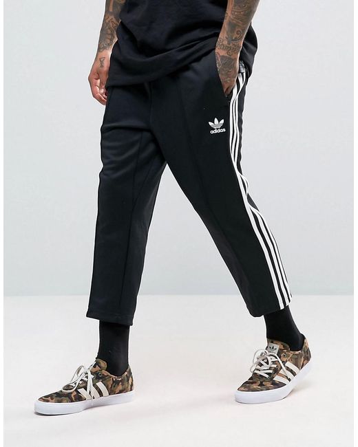 Adidas Originals Sst Relax Cropped Joggers In Black Bk3632 for men