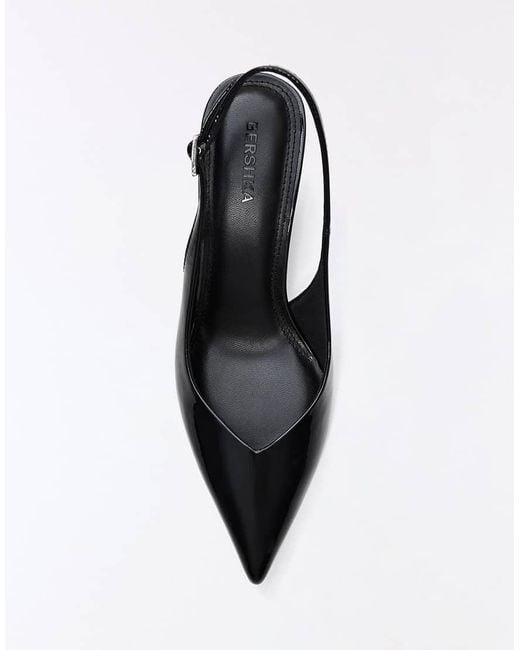 Bershka Blue Kitten Heel Shoes