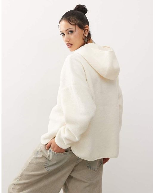 Noisy May Natural 1/4 Zip Hooded Fleece