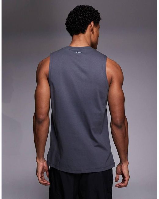 4505 Blue Icon Drop Armhole Cotton Training Vest With Quick Dry Finish for men