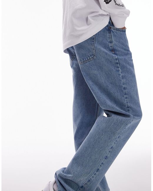 Topman – straight jeans in Blue für Herren