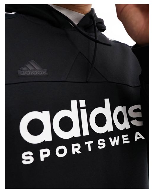 Adidas Originals Black Adidas Football Tiro Hoodie for men