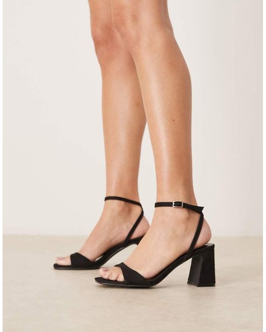 Raid Wide Fit Black Raid Cora Wide Fit Block Heeled Sandals