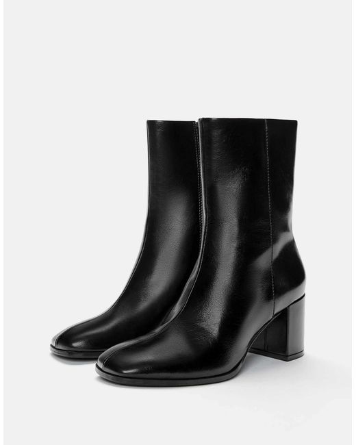 Bottines à talon haut Pull&Bear en coloris Black