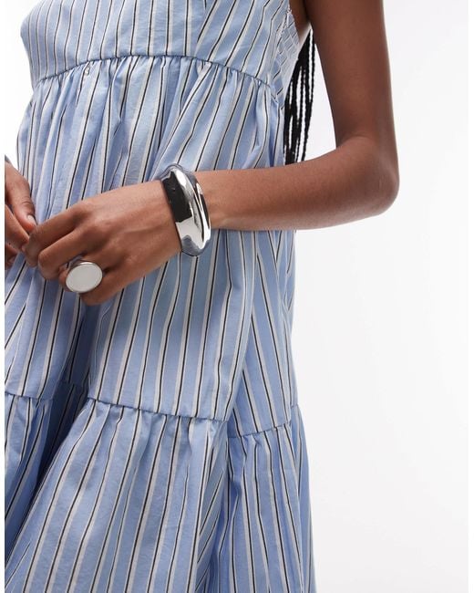 ASOS Blue – gestuftes minikleid