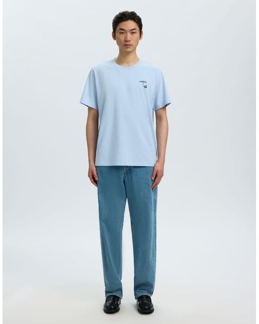 SELECTED Blue T-Shirt for men
