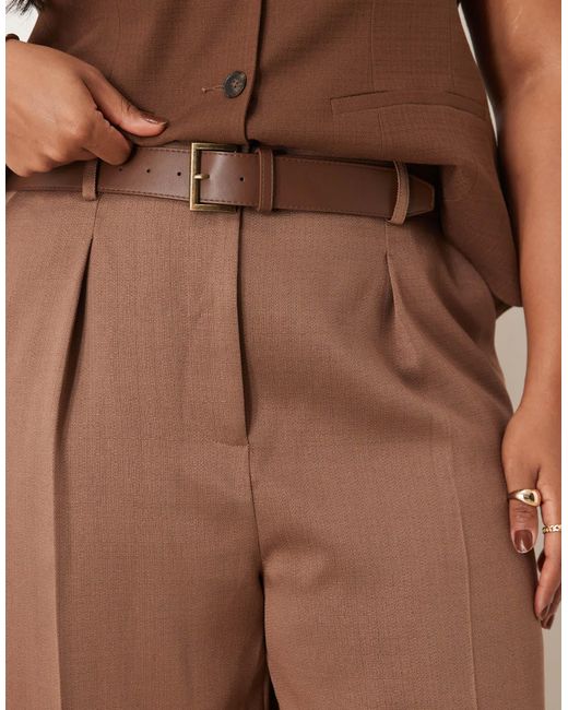 ASOS Brown Curve – elegante, knöchellange hose