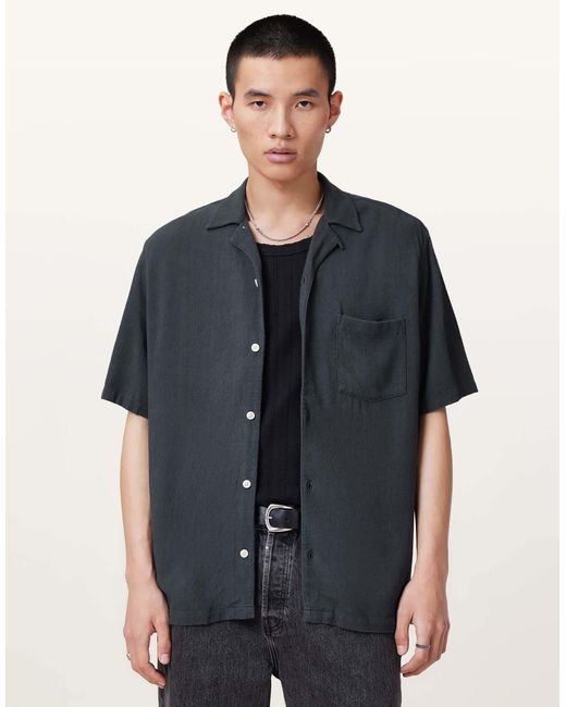 Cudi - chemise à manches courtes - fontaine AllSaints pour homme en coloris Blue