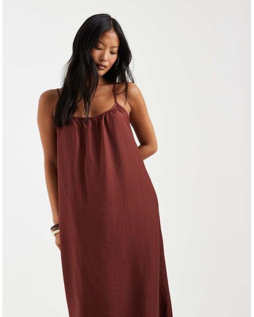 Vero Moda Crinkle Textured Woven Full Cami Maxi Dress