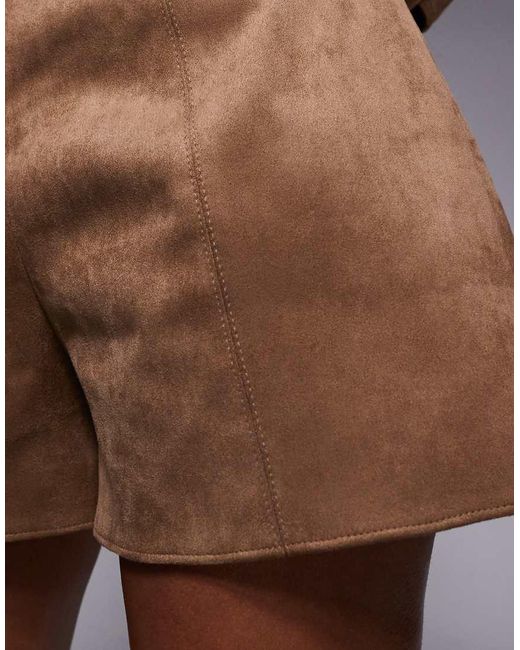 ASOS Brown Suedette Shorts