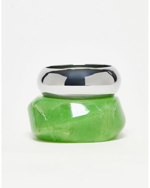 ASOS Green Pack Of 2 Bangles