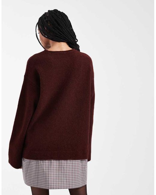ASOS Red Knitted Jumper Dress