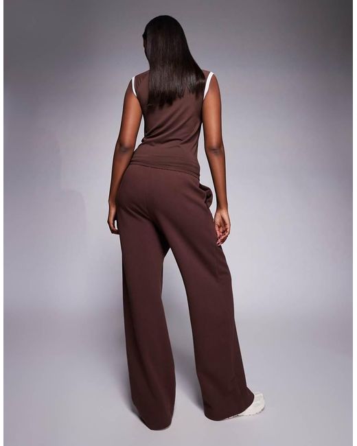 Nike Purple Phoenix Fleece High Waisted Wide Leg joggers