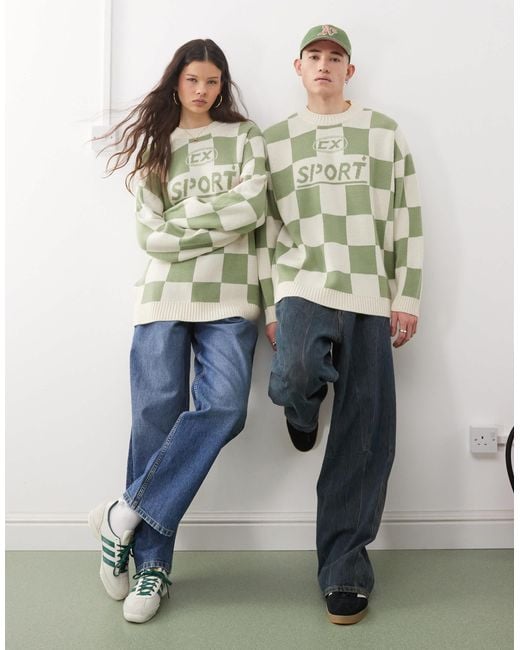 Collusion Green Unisex – strick-sweatshirt