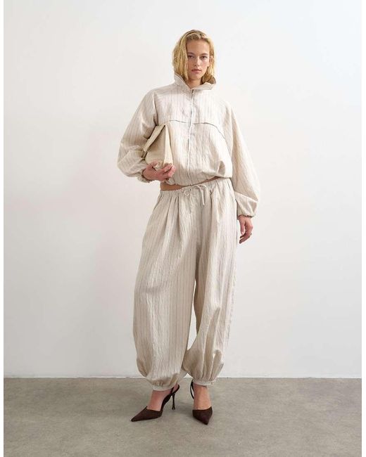 TOPSHOP Gestreept Jack Van Modal in het Natural