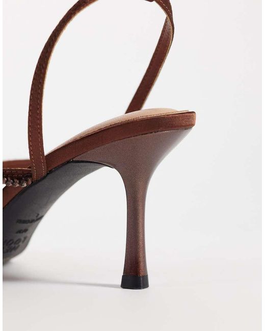 New Look White Embellished Detail Stiletto Mule