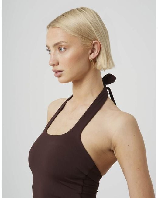 Brave Soul White Jersey Halter Neck Top