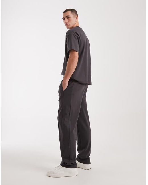 New Look Black Pintuck Slim Leg Joggers Co-Ord for men