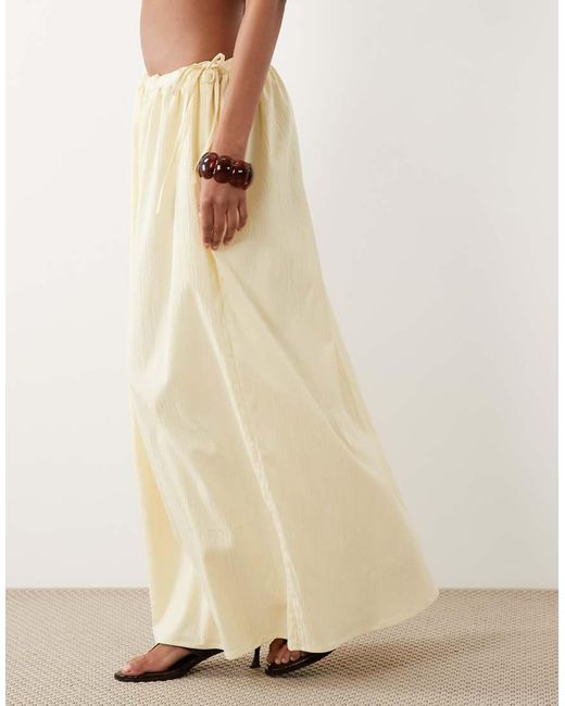 4th & Reckless Natural Tie Waist Detail Maxi Skirt