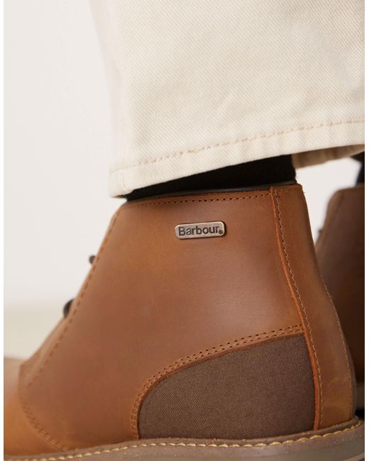 Barbour Brown Readhead Chukka Leather Boots for men