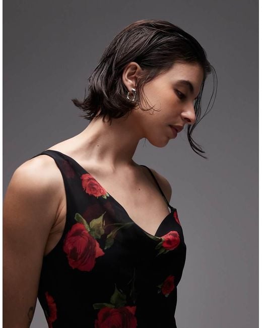 Mango Black One Shoulder Maxi Dress