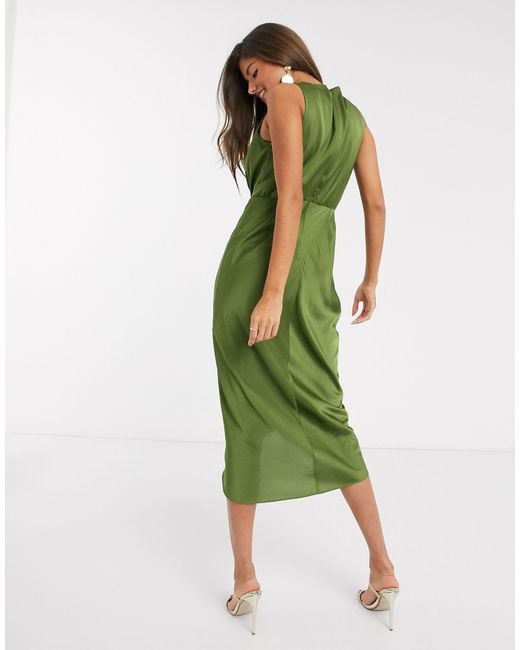 ted baker green silk dress