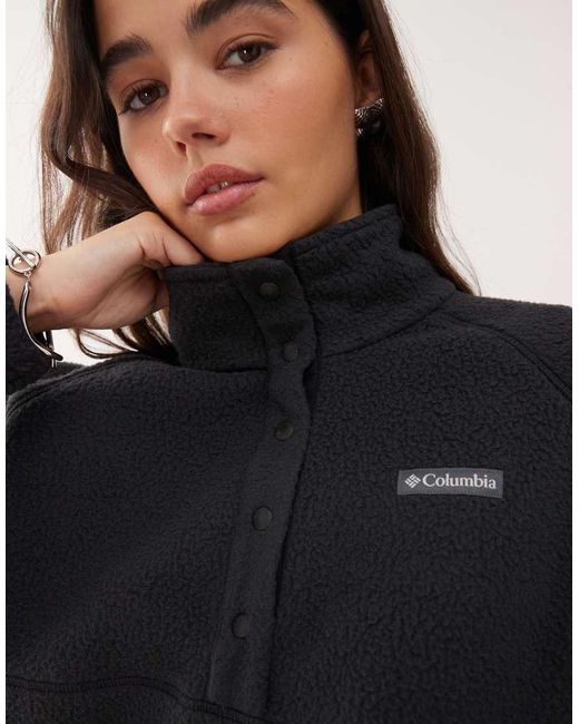 Columbia Black Jasper Ridge Pebbled Fleece Half Snap