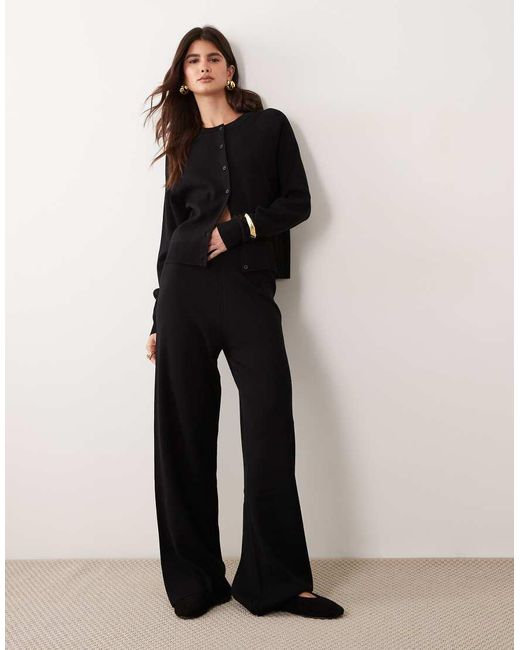 ASOS Black Compact Knit Boxy Cardigan Co-Ord
