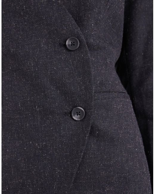 Object Blue Asymmetric Detail Tailored Blazer Co-ord