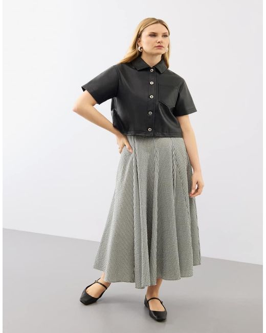 Bolongaro Trevor Black Real Leather Agatha Shirt